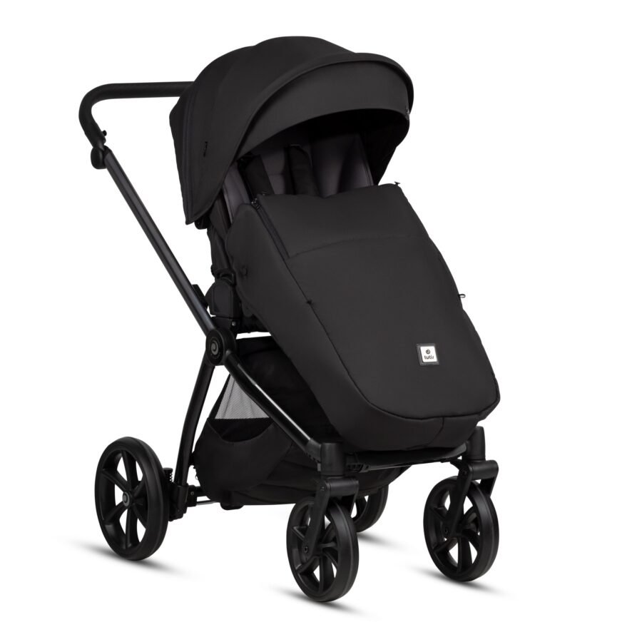 Tutis Mio3+ Thermo Black Edition ratiņi 4in1 Obsidian (060) + Tutis Elo Lux i-Size autokrēsliņš un ISOFIX bāze