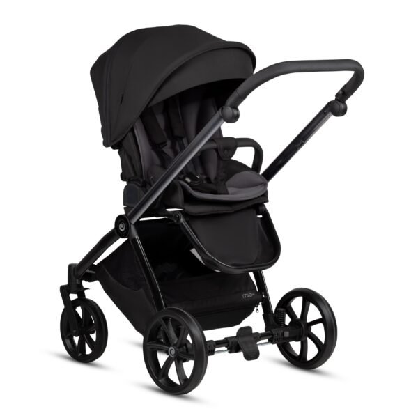 Tutis Mio3+ Thermo Black Edition universalus vežimėlis 4in1 (060)+ Tutis Elo Lux i-Size autokėdutė ir Isofix bazė