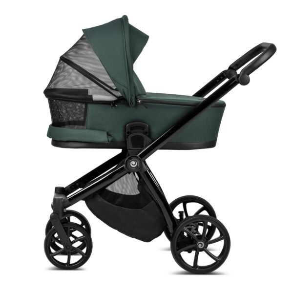 Tutis Mio3+ Thermo Black Edition universalus vežimėlis 4in1 (292) + Tutis Elo Lux i-Size autokėdutė ir Isofix bazė