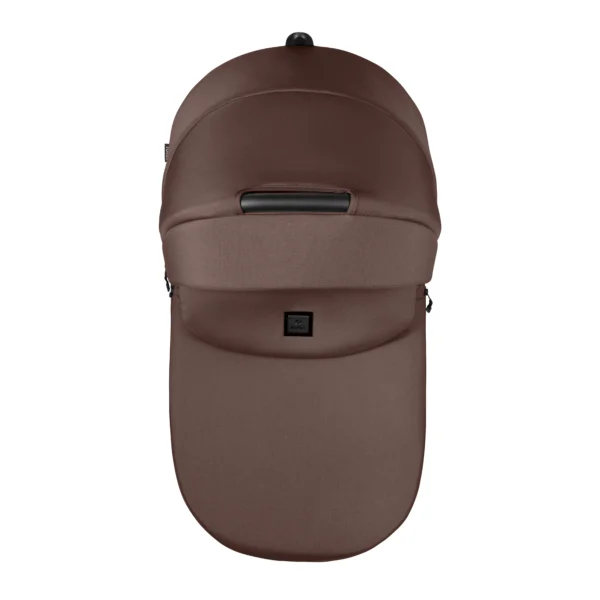 Tutis Uno6 kūdikių vežimėlio lopšys, rudos spalvos, su rankena ir uždanga priekyje, kūdikių vežimėlis