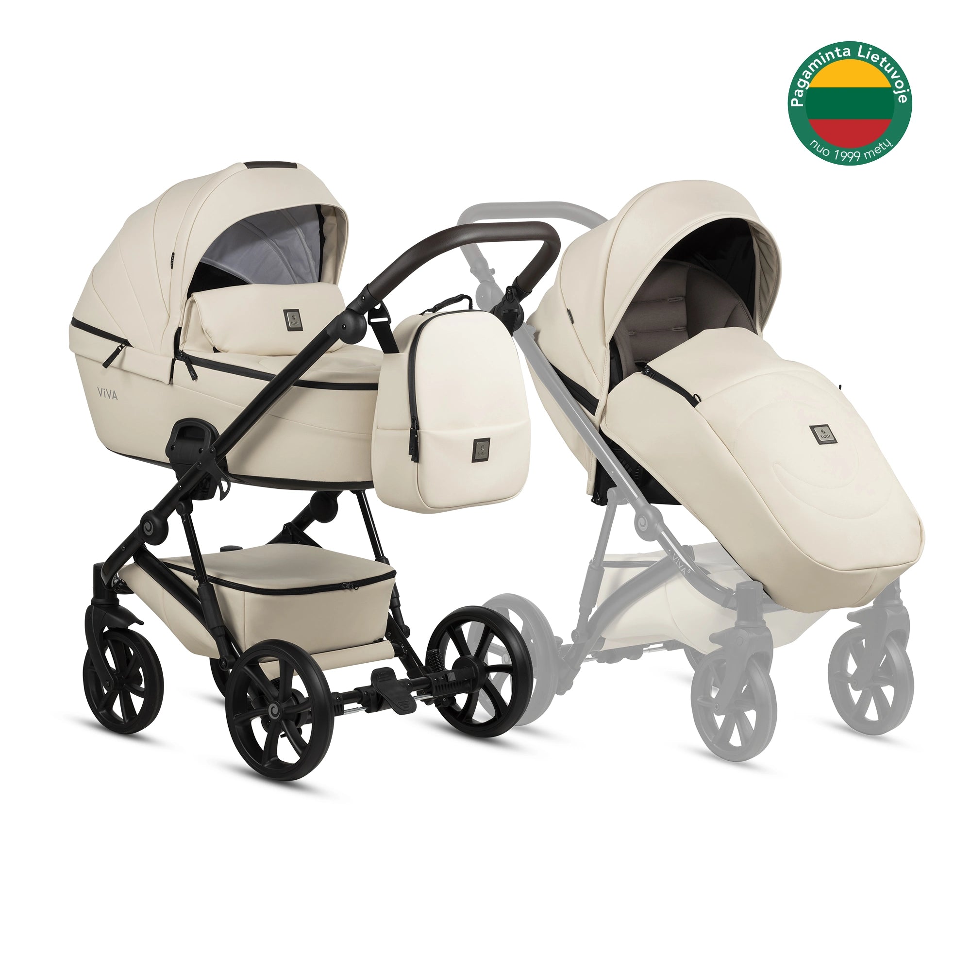 Tutis Viva⁵ Leather universālie ratiņi 2in1 (086)