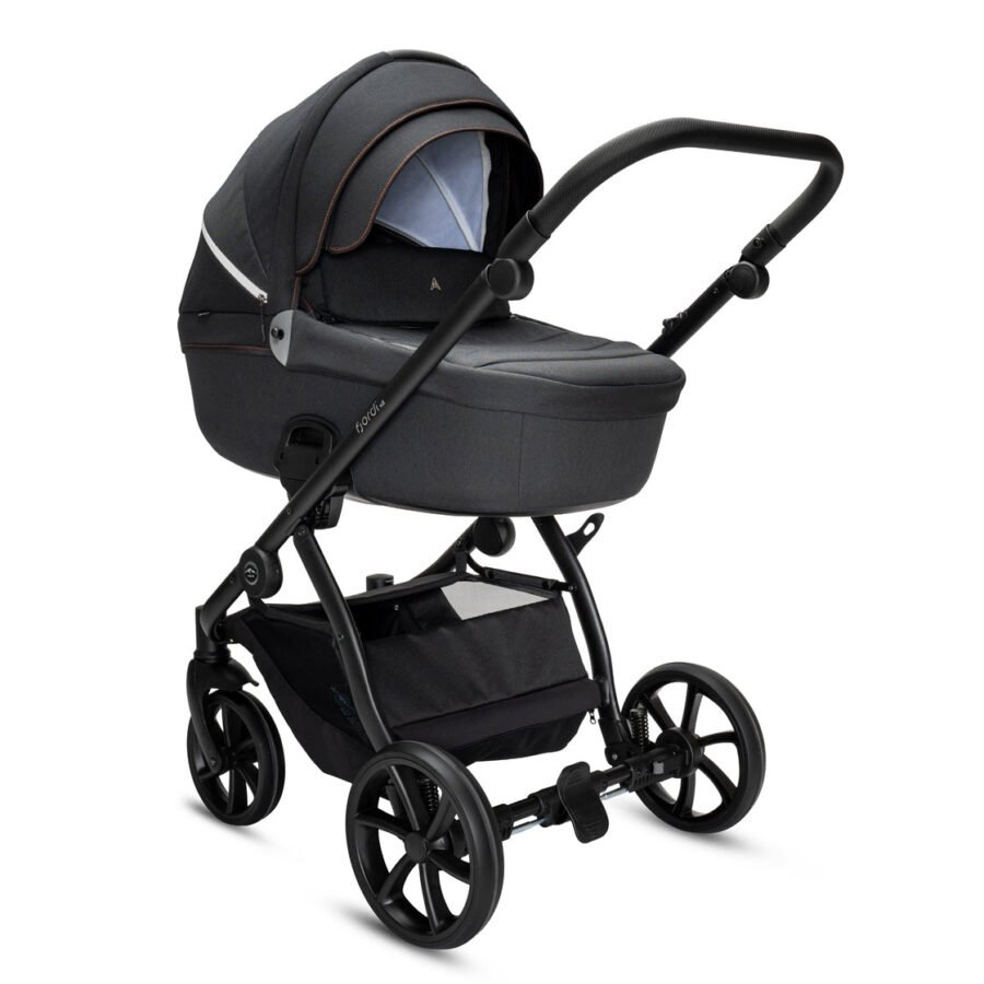 Noordi Fjordi V2 universālie ratiņi 2in1 Voyager Black (815)