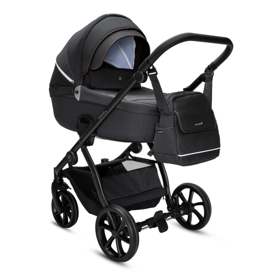 Noordi Fjordi V2 universālie ratiņi 2in1 Voyager Black (815)
