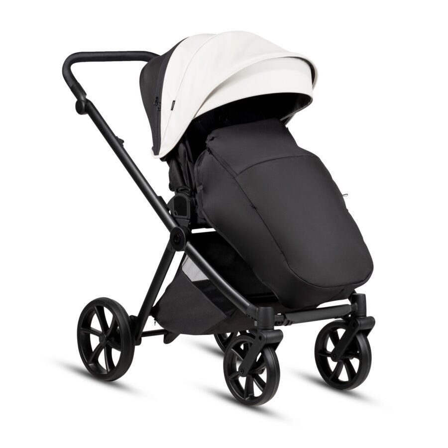 Tutis Mio3+ Thermo Leather Collection universālie ratiņi 2in1 Silver Grey (200)
