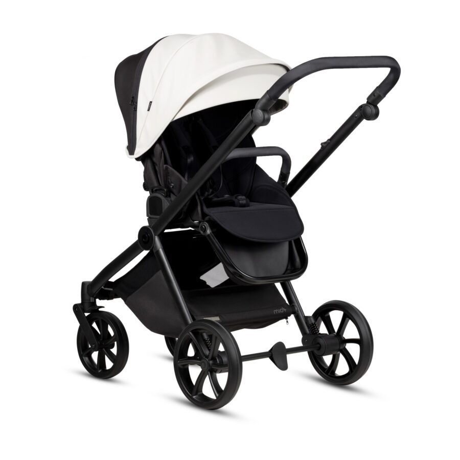 Tutis Mio3+ Thermo Leather Collection universālie ratiņi 2in1 Silver Grey (200)