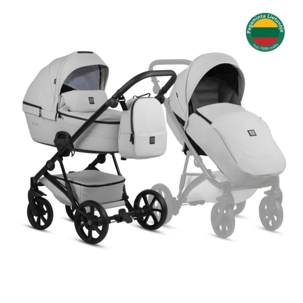 sdfsdgasdAS Tutis Viva⁵ Leather universālie ratiņi 2in1 (085)