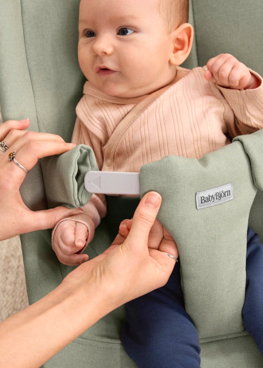BabyBjörn Begin šūpuļkrēsls – Light Green Brushed Woven – foto 3