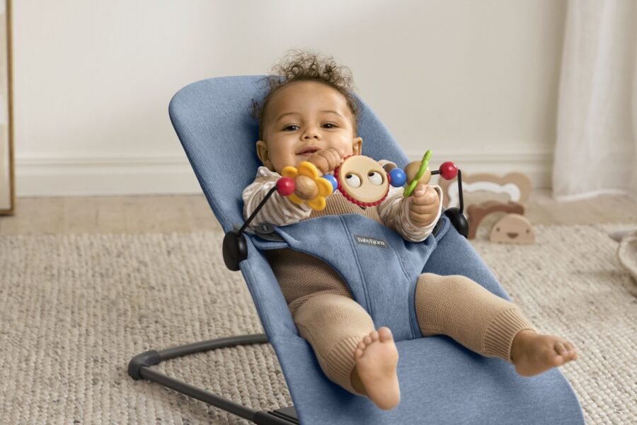 BabyBjörn Bliss šūpuļkrēsls – Blue Melange – foto 4