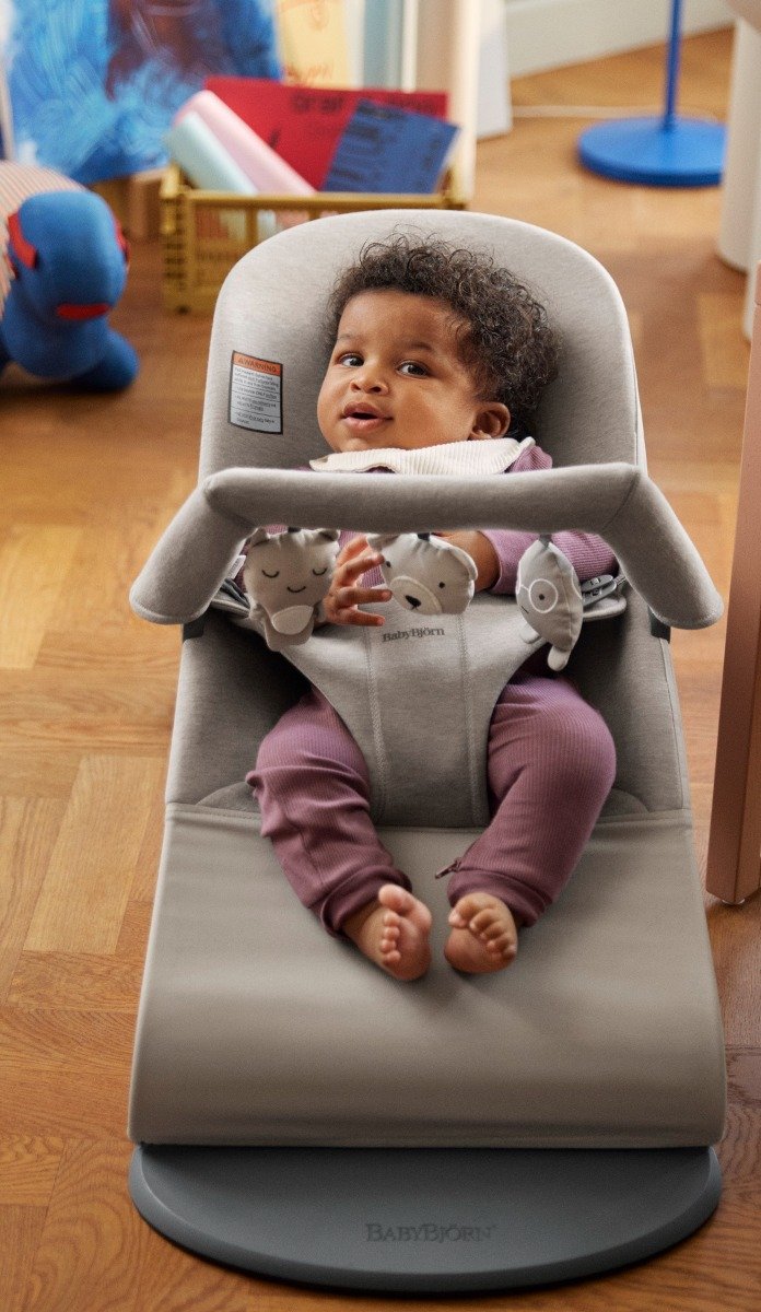 BabyBjörn Bliss šūpuļkrēsls – Sand Grey 3D Jersey – foto 2