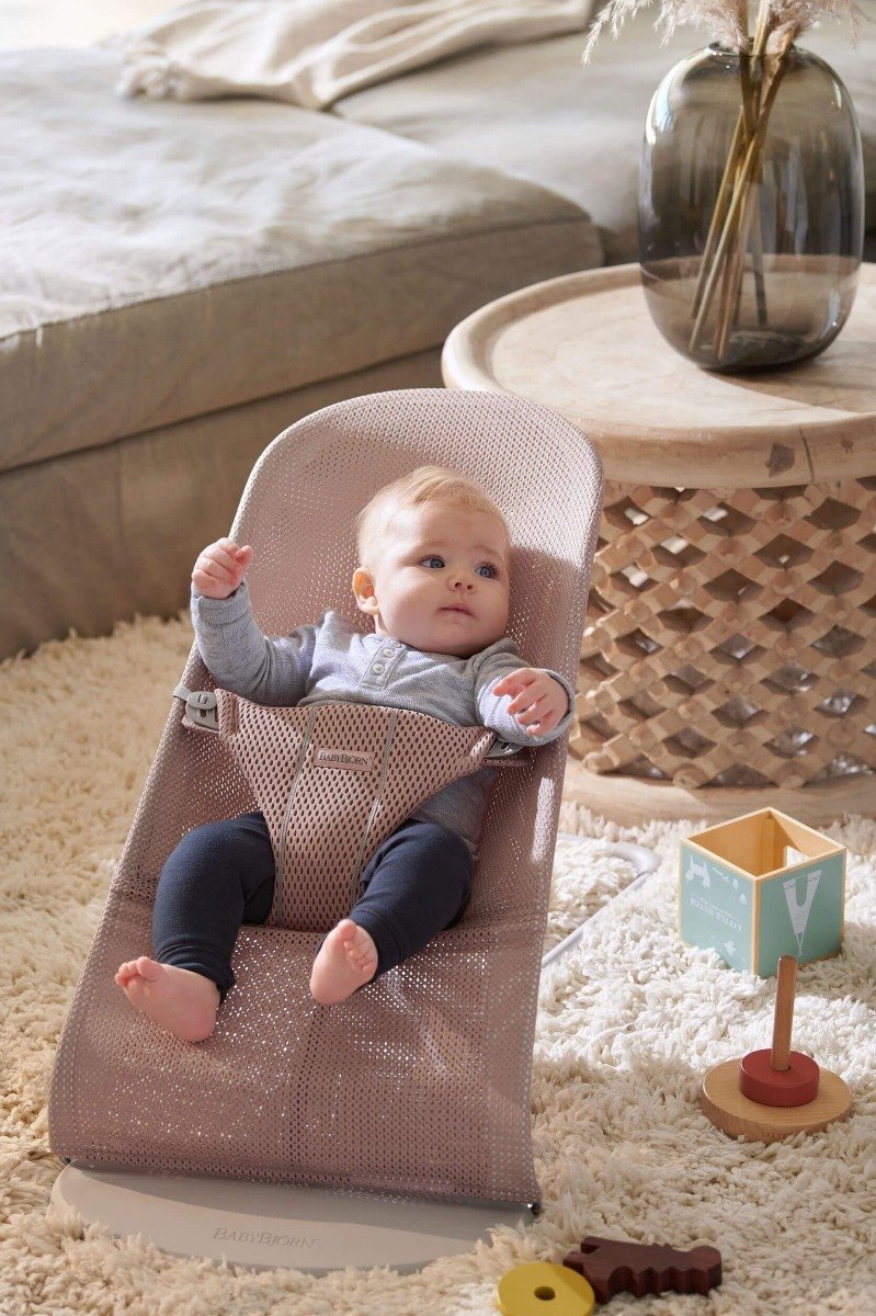 BabyBjörn Bliss šūpuļkrēsls – Dusty Pink Mesh – foto 2