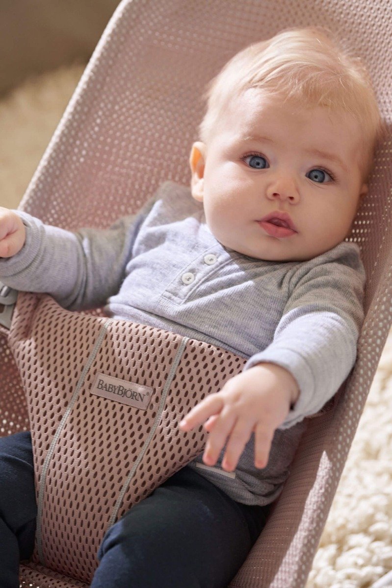 BabyBjörn Bliss šūpuļkrēsls – Dusty Pink Mesh – foto 3