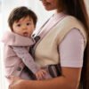 BabyBjörn Mini Woven ķengursoma Dusty Pink