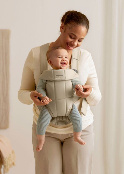 BabyBjörn Mini Woven ķengursoma Beige