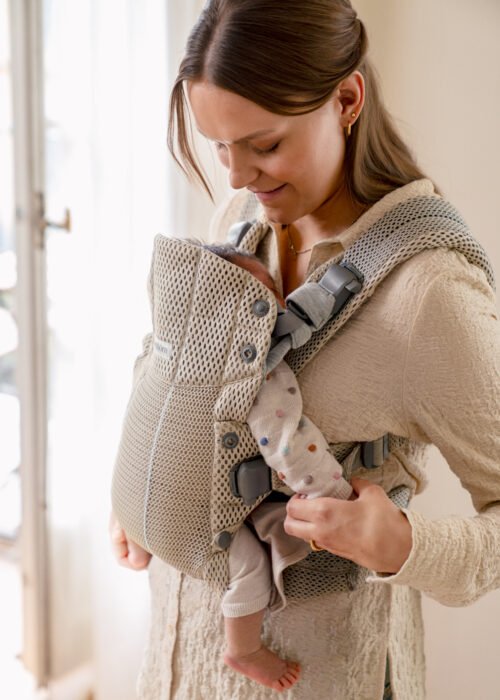 BabyBjörn Harmony 3D Mesh ķengursoma Grey Beige