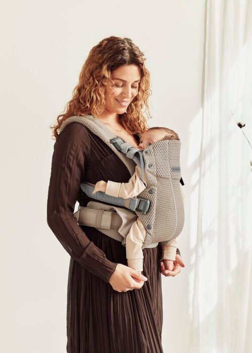 BabyBjörn Harmony 3D Mesh ķengursoma Grey Beige