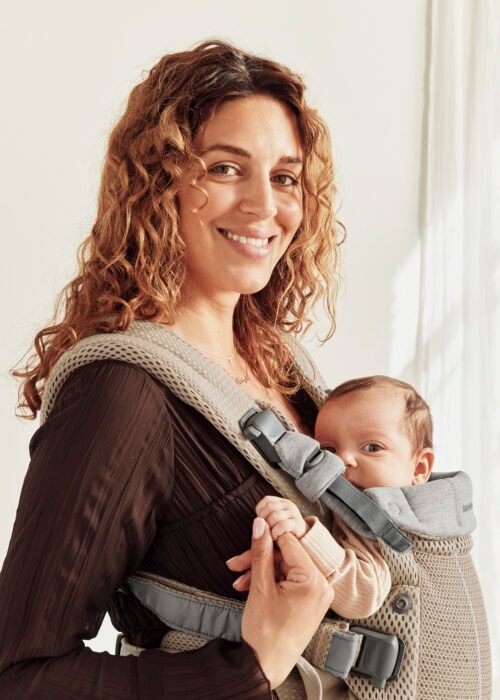 BabyBjörn Harmony 3D Mesh ķengursoma Grey Beige