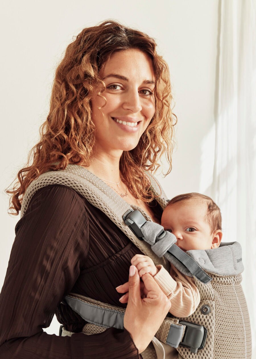 BabyBjörn Harmony 3D Mesh ķengursoma Grey Beige