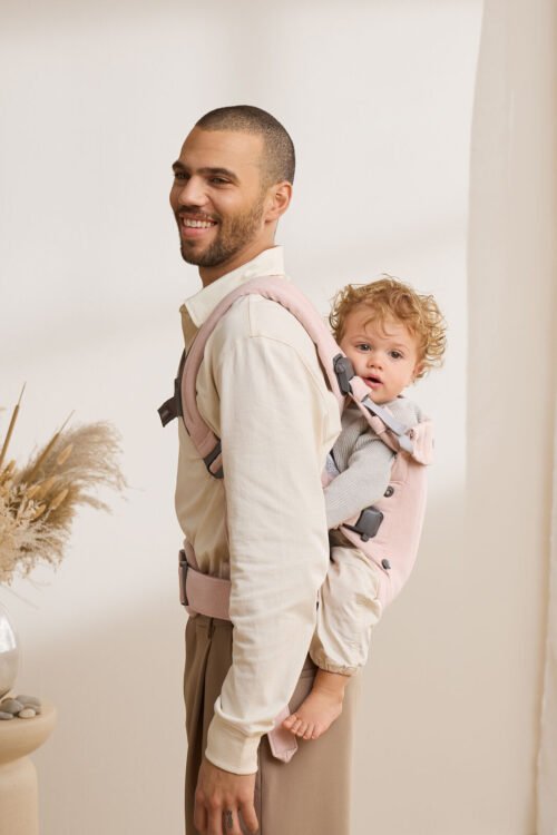 BabyBjörn Harmony Woven Melange ķengursoma Light Pink