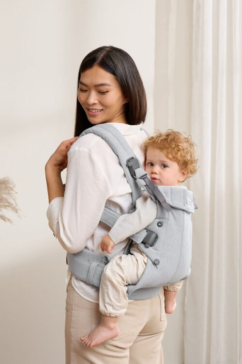 BabyBjörn Harmony Woven Melange ķengursoma Light Grey
