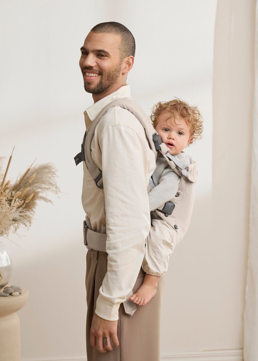BabyBjörn Harmony Woven Melange ķengursoma Light Beige
