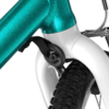 WOOM GO 2 bērnu velosipēda balsts metallic turquoise krāsā pie priekšējā riteņa