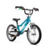 WOOM GO 2 bērnu velosipēds zilā krāsā ar stabilām riepām un baltiem elementiem