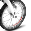 WOOM GO 2 bērnu velosipēda 14 collu ritenis ar melnu riepu un baltu aploci