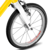 WOOM GO 3 dzeltena bērnu velosipēda 16 collu priekšējais ritenis ar riepām un spieķiem