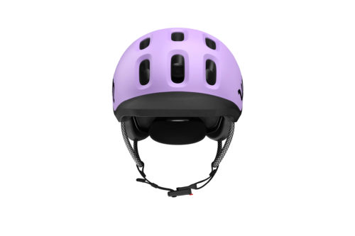 WOOM KIDS lilac bērnu velosipēdista ķivere ar ventilācijas atverēm un regulējamu zoda siksnu