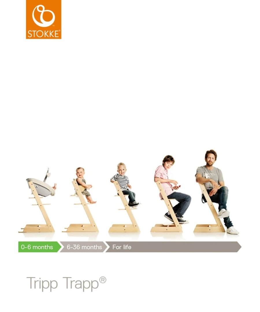 Stokke Tripp Trapp barošanas krēsls – Whitewash – foto 5