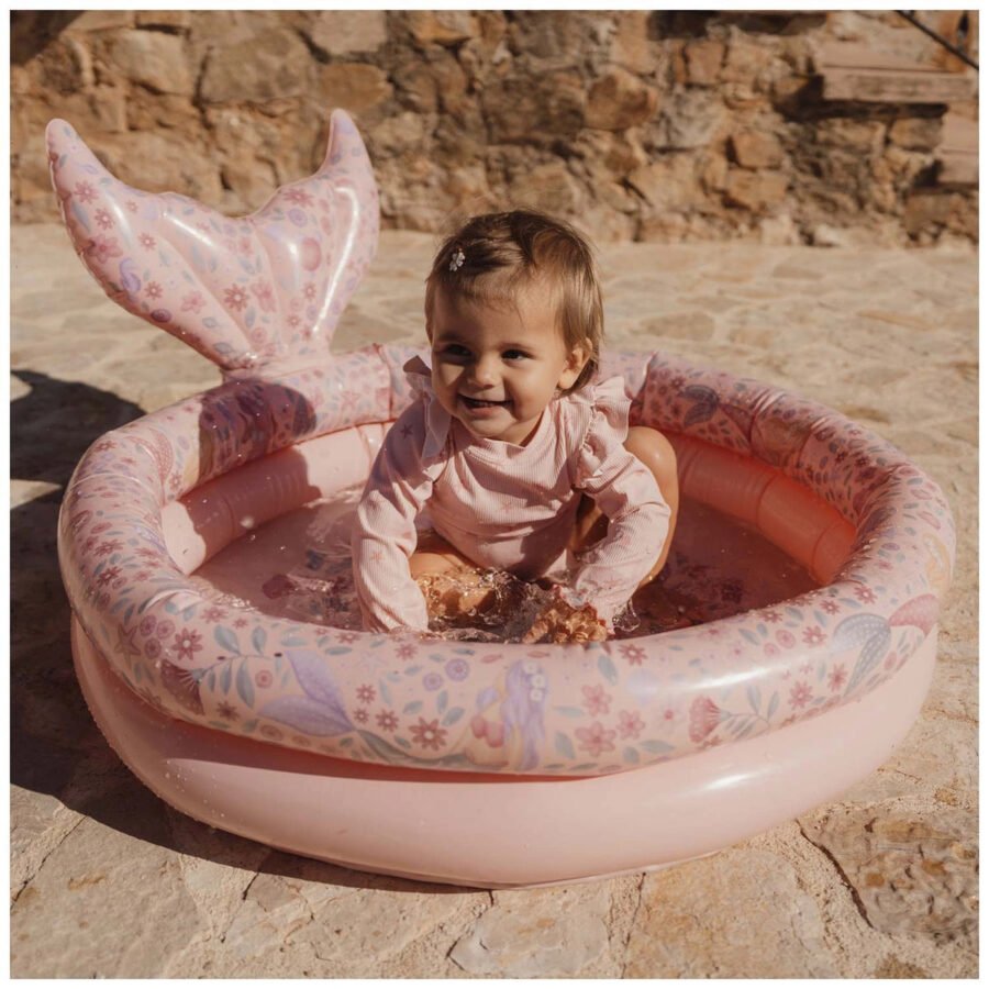 Little Dutch piepūšamais baseins ar vaļa asti – Pink – foto 3