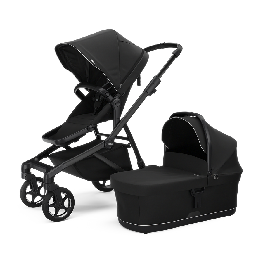 Thule Sleek 2 universālie ratiņi 2in1 Black on Black