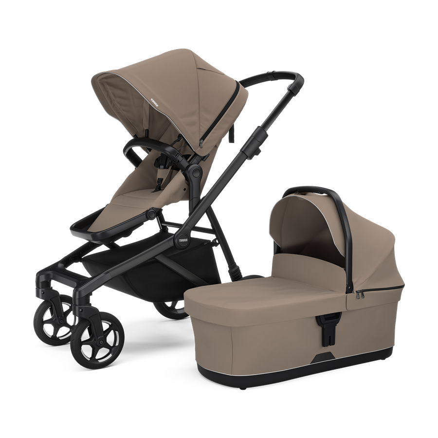 Thule Sleek 2 universālie ratiņi 2in1 Tinted Taupe on Black