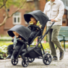 Thule Sleek 2 universālie ratiņi 2in1 Tinted Taupe on Black