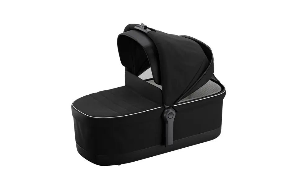 Thule Sleek melna bērnu ratu kulba ar jumtiņu un ventilācijas sietu