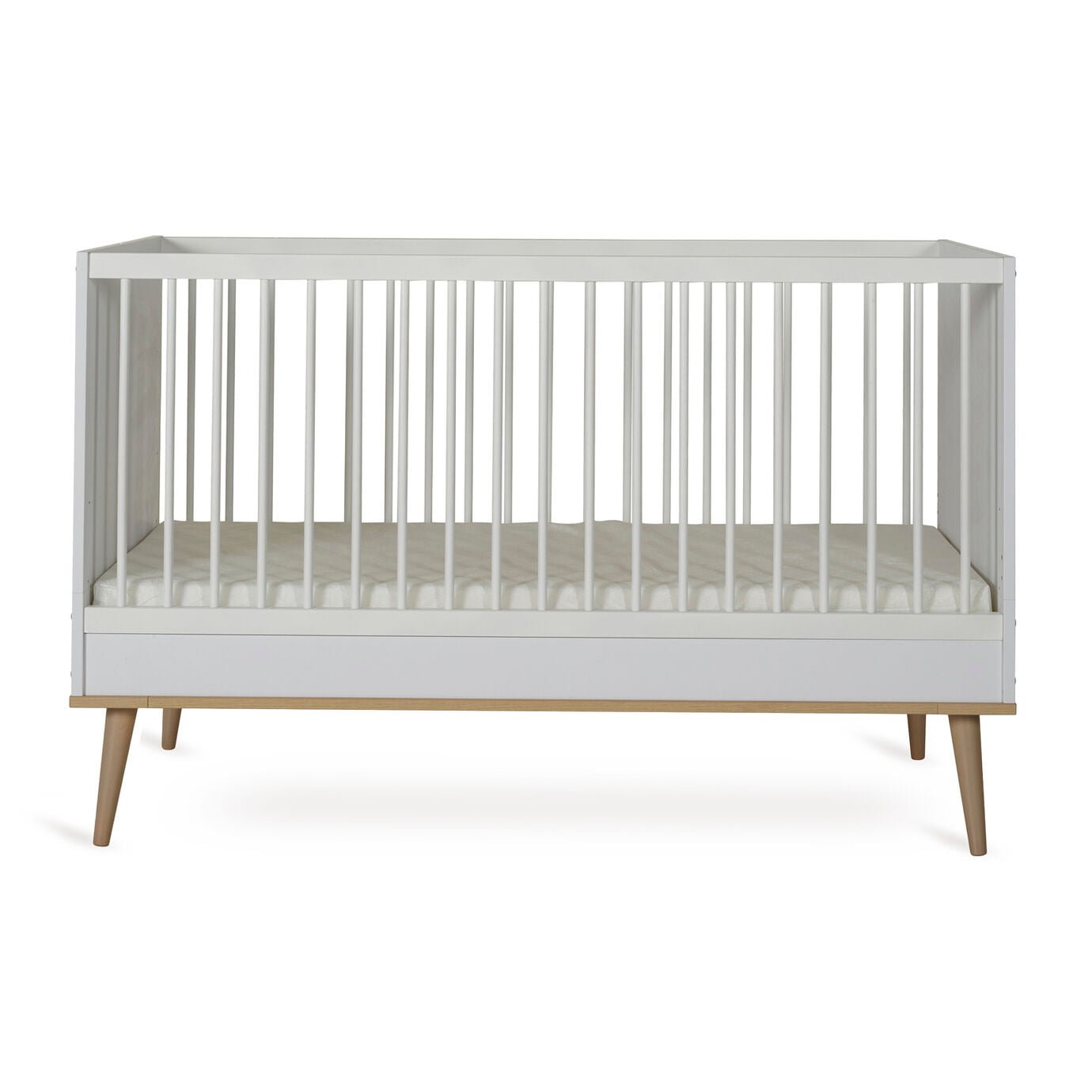 54F02-01XL002_2_42c6e40980eac6016ad2dc8b63f70669-1.jpg Quax bērna gultiņa Flow 140x70cm (White)