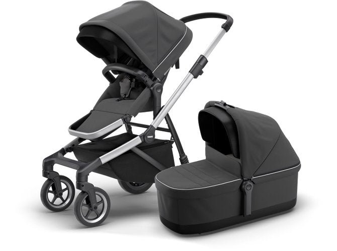 59673_ThuleSleek_ShadowGrey_Bassinet.jpg Thule pelēka kulba ar jumtiņu bērnu ratiņiem