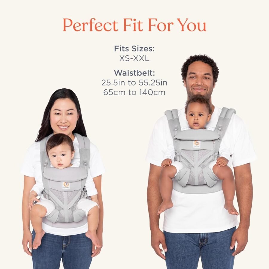 Ergobaby Omni 360 Cool Air Mesh ķengursoma Pearl Grey 4
