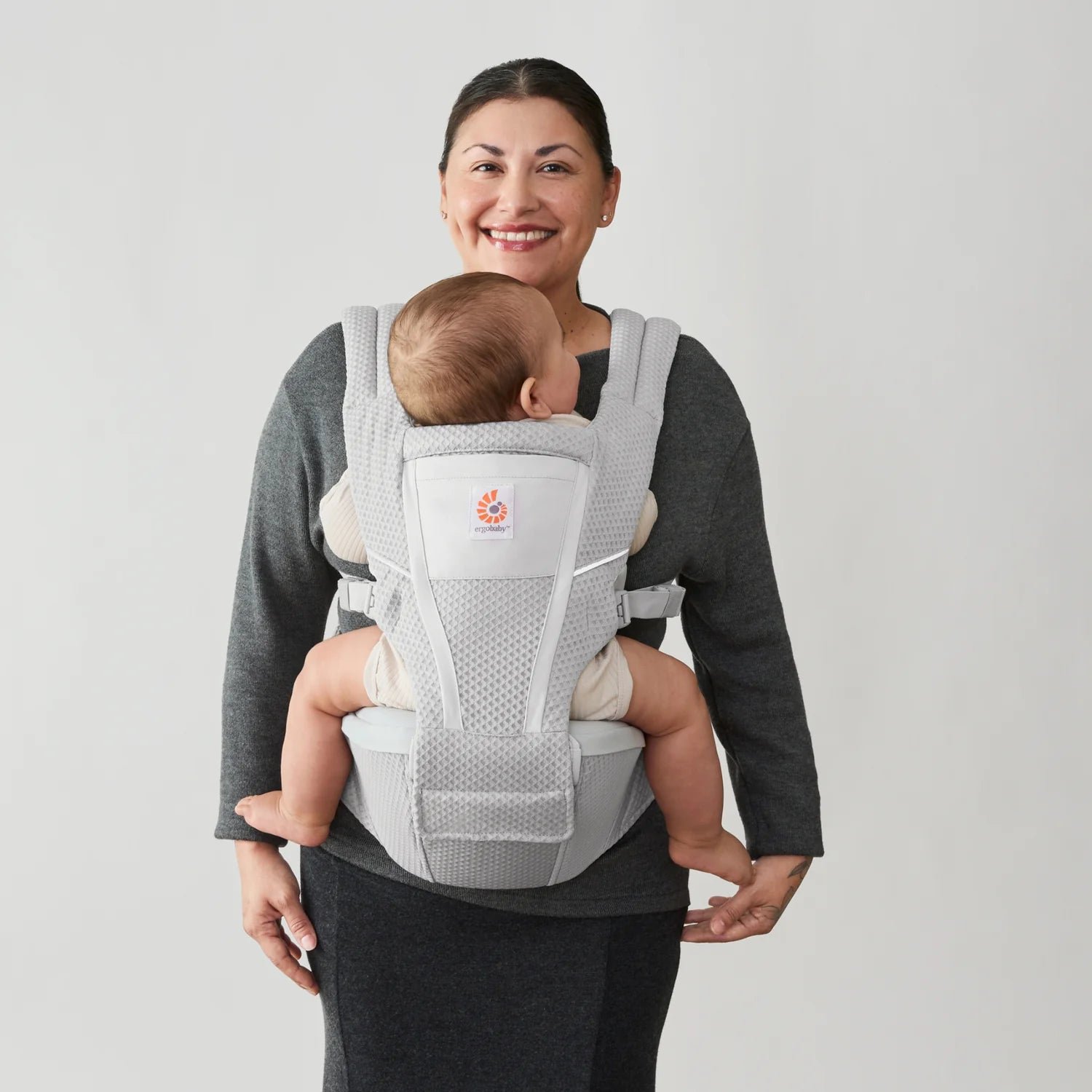 Ergobaby Alta Hip Seat ķengursoma Pearl Grey Mesh 2