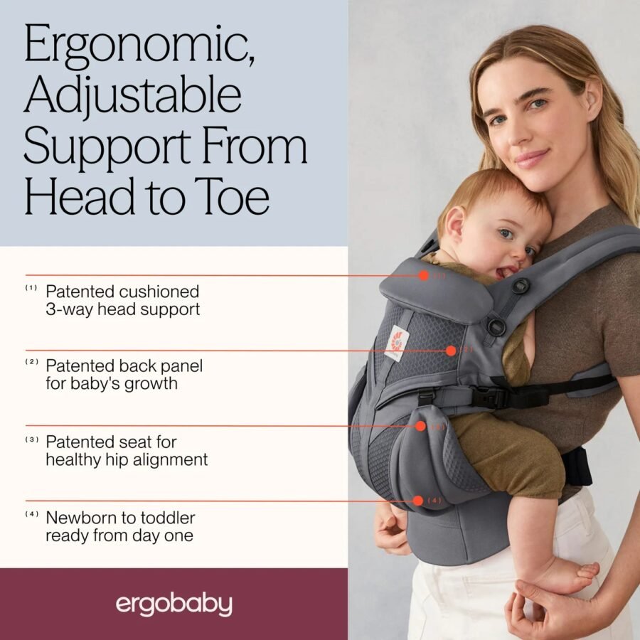 Ergobaby Omni Classic Mesh ķengursoma Natural Beige 6