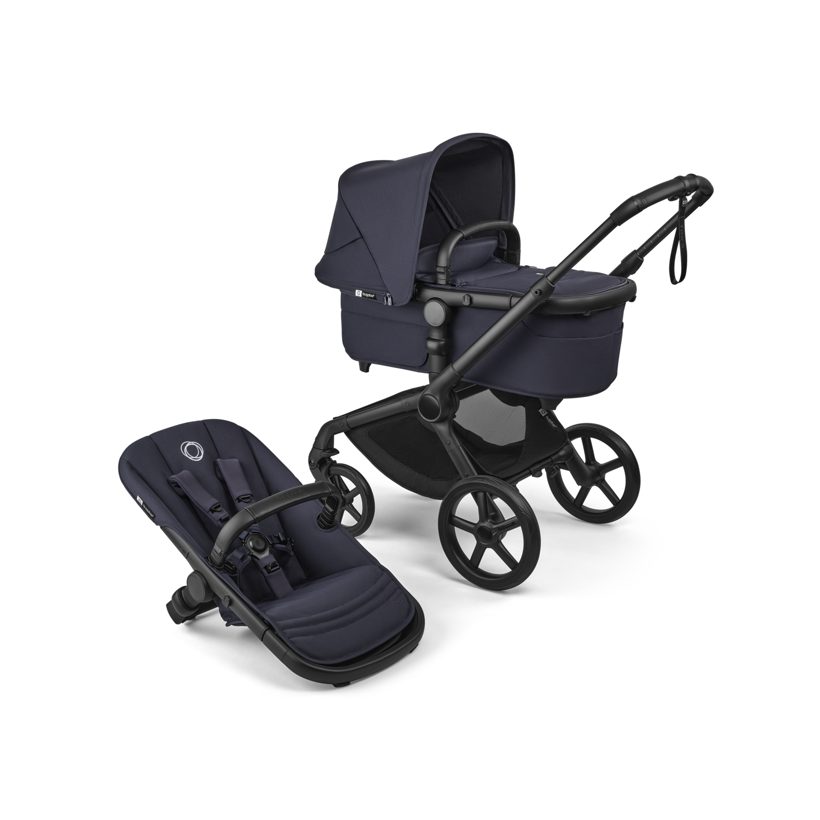 Bugaboo Fox 5 Renew universālie ratiņi 2in1 Black/Deep Indigo
