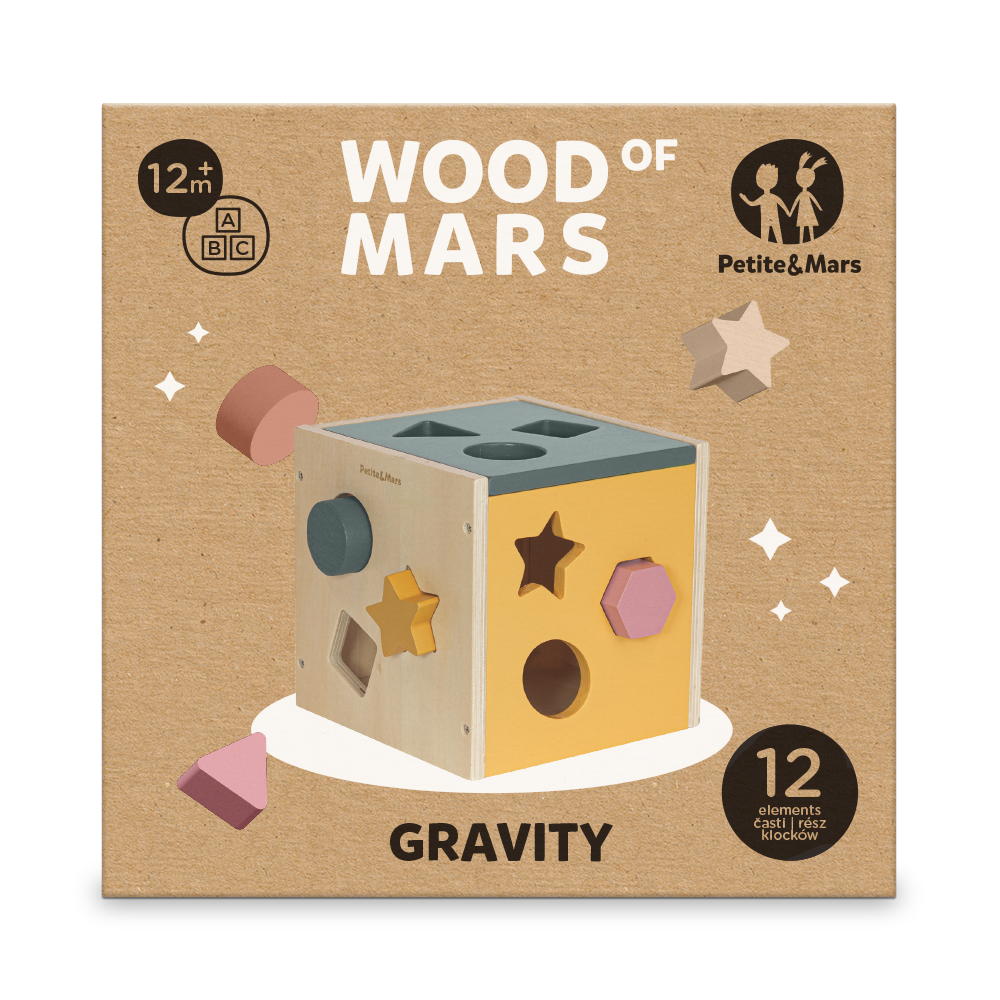 Petite&Mars koka šķirotājs Gravity Wood of Mars – Natural – foto 2