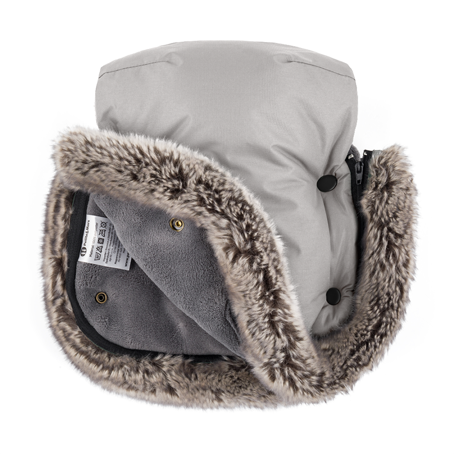 Petite&Mars Furry ziemas cimdi ratiem – Champagne Shower – 4