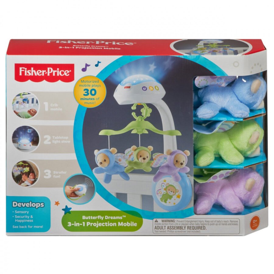 Fisher-Price muzikālā karuselīte 3in1 Butterfly Dreams – foto 5