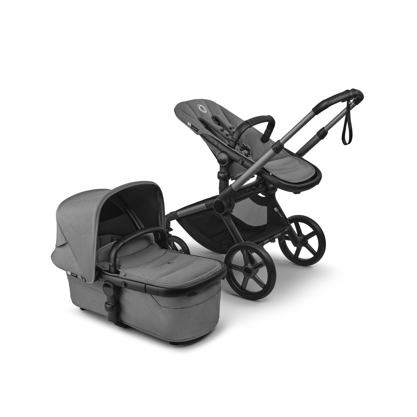 Bugaboo Fox 5 Renew universālie ratiņi 2in1 Graphite/Moon Grey