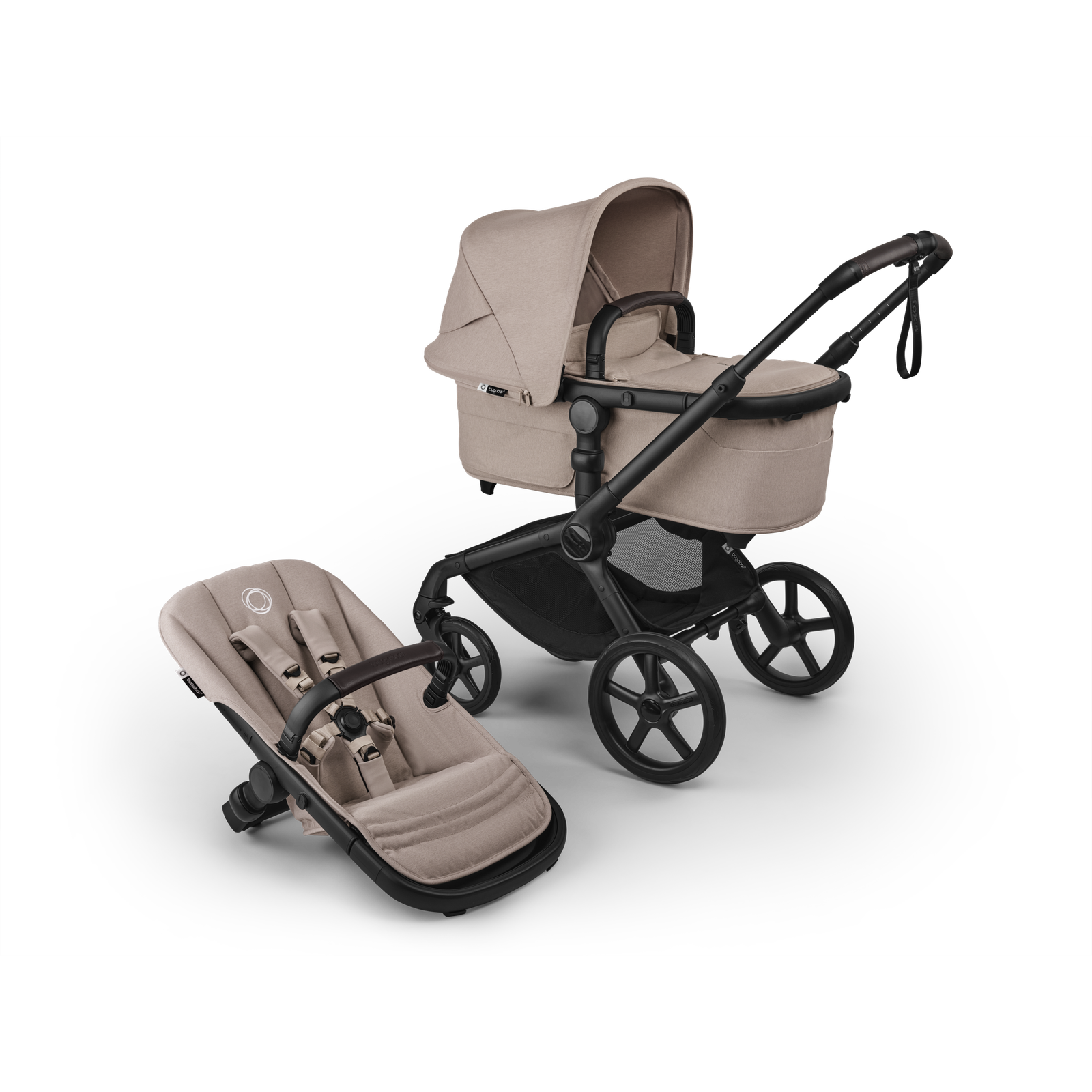 Bugaboo Fox 5 Renew universālie ratiņi 2in1 Black/Desert Taupe