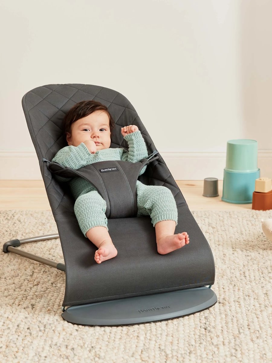 BabyBjörn Bliss šūpuļkrēsls – Anthracite Woven Classic – foto 2