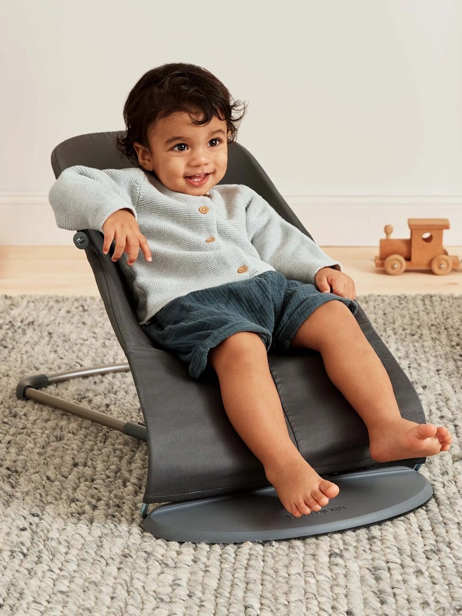 BabyBjörn Bliss šūpuļkrēsls – Anthracite Woven Classic – foto 4