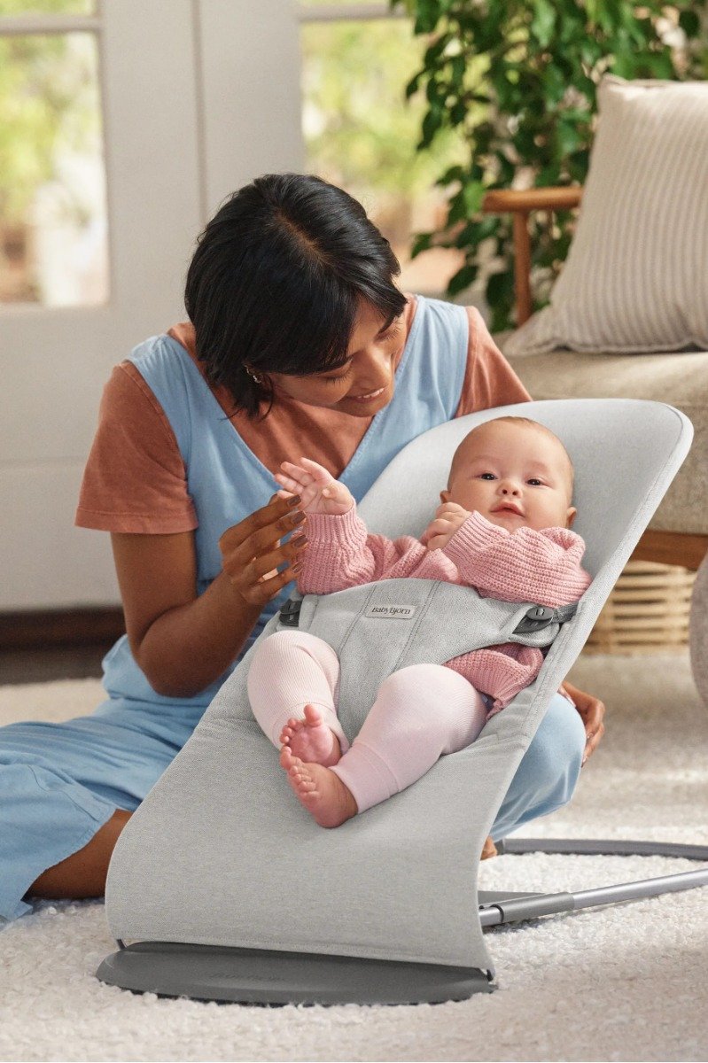 BabyBjörn Bliss šūpuļkrēsls – Light Grey Woven Melange – foto 2