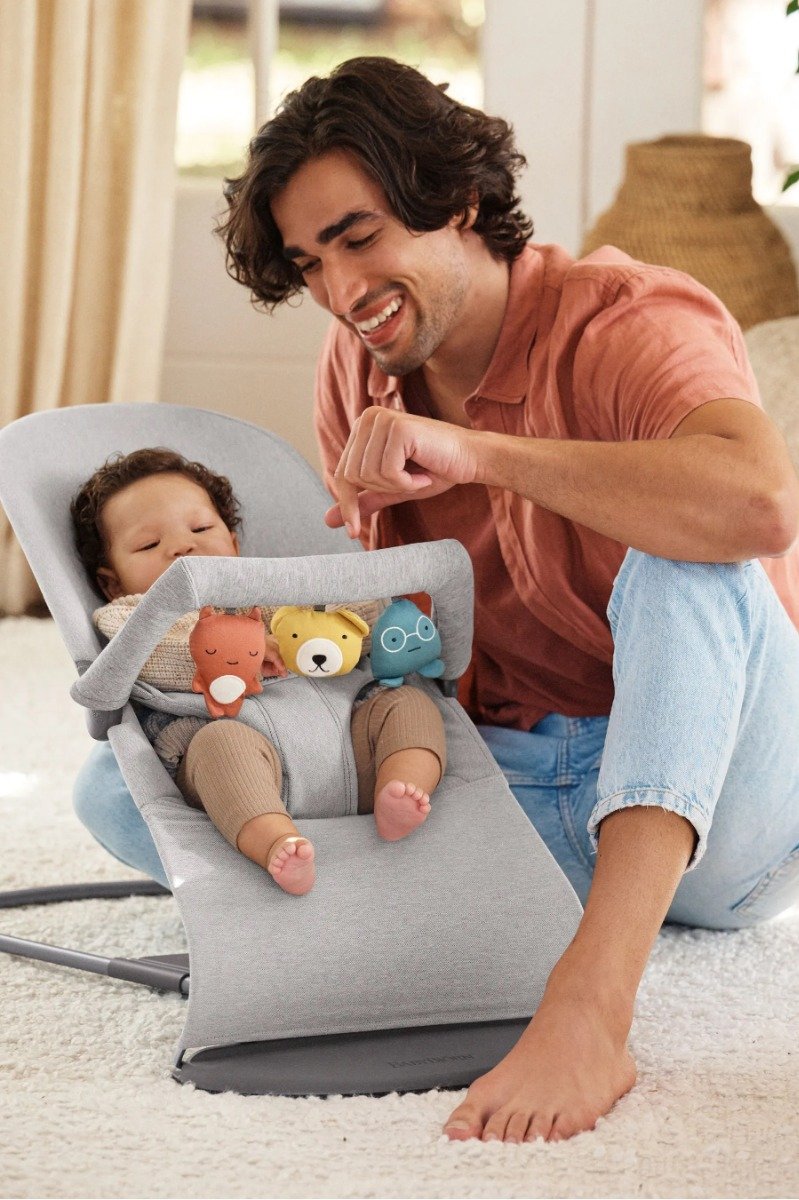 BabyBjörn Bliss šūpuļkrēsls – Light Grey Woven Melange – foto 4